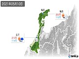 2021年05月10日の石川県の実況天気