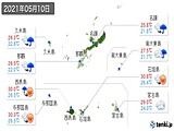 2021年05月10日の沖縄県の実況天気