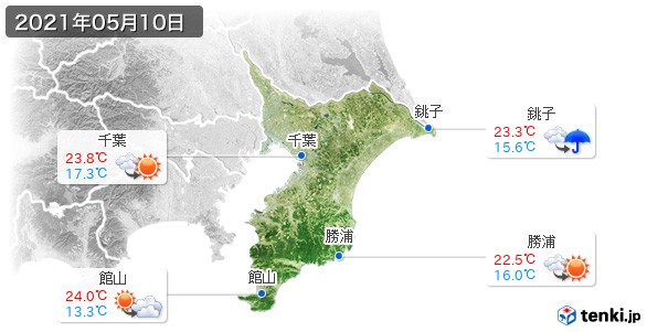 千葉県(2021年05月10日の天気