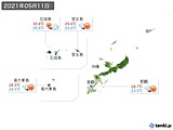 2021年05月11日の沖縄地方の実況天気