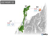 2021年05月11日の石川県の実況天気