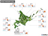 2021年05月12日の北海道地方の実況天気