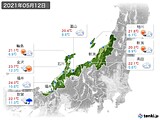 2021年05月12日の北陸地方の実況天気