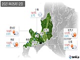 2021年05月12日の道央の実況天気