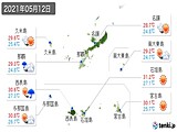 2021年05月12日の沖縄県の実況天気