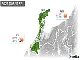 2021年05月13日の石川県の実況天気