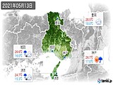 2021年05月13日の兵庫県の実況天気