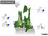 2021年05月13日の青森県の実況天気