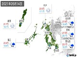 2021年05月14日の長崎県の実況天気