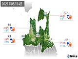 2021年05月14日の青森県の実況天気