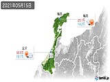 2021年05月15日の石川県の実況天気