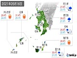 2021年05月16日の鹿児島県の実況天気