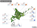 2021年05月18日の北海道地方の実況天気
