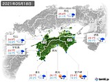 2021年05月18日の四国地方の実況天気