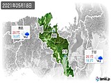 2021年05月18日の京都府の実況天気