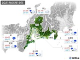2021年05月19日の東海地方の実況天気