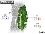 2021年05月20日の岩手県の実況天気