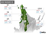 2021年05月21日の道北の実況天気