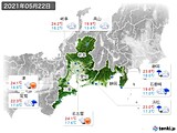 2021年05月22日の東海地方の実況天気