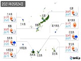 2021年05月24日の沖縄県の実況天気
