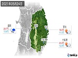 2021年05月24日の岩手県の実況天気