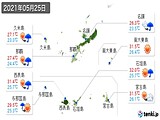 2021年05月25日の沖縄県の実況天気