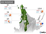 2021年05月26日の道北の実況天気