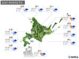 2021年05月27日の北海道地方の実況天気
