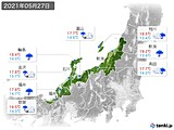 2021年05月27日の北陸地方の実況天気