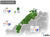 2021年05月28日の島根県の実況天気