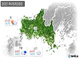 2021年05月28日の山口県の実況天気