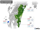2021年05月28日の宮崎県の実況天気