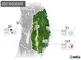 2021年05月28日の岩手県の実況天気