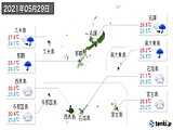2021年05月29日の沖縄県の実況天気