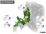 2021年05月31日の道央の実況天気