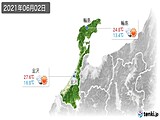 2021年06月02日の石川県の実況天気