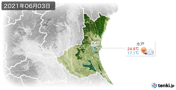 茨城県(2021年06月03日の天気