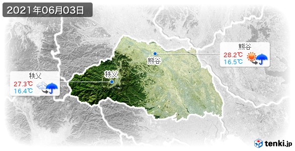 埼玉県(2021年06月03日の天気