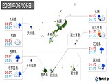 2021年06月05日の沖縄県の実況天気