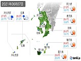 2021年06月07日の鹿児島県の実況天気