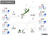 実況天気(2021年06月07日)