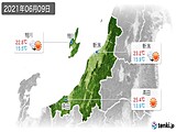 2021年06月09日の新潟県の実況天気