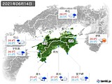 2021年06月14日の四国地方の実況天気