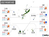 実況天気(2021年06月16日)