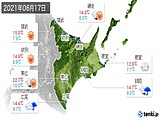 2021年06月17日の道東の実況天気