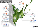 2021年06月18日の道東の実況天気