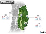 2021年06月18日の岩手県の実況天気