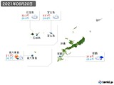 実況天気(2021年06月20日)