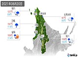 実況天気(2021年06月20日)