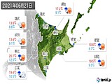 2021年06月21日の道東の実況天気